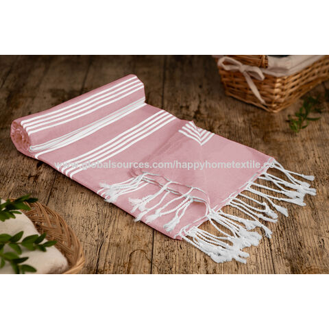 Lushomes Prewashed Fouta Towel with Fringes – 38x71 inches | Polycotton Lightweight Bath, Beach & Yoga Towel | Quick Dry