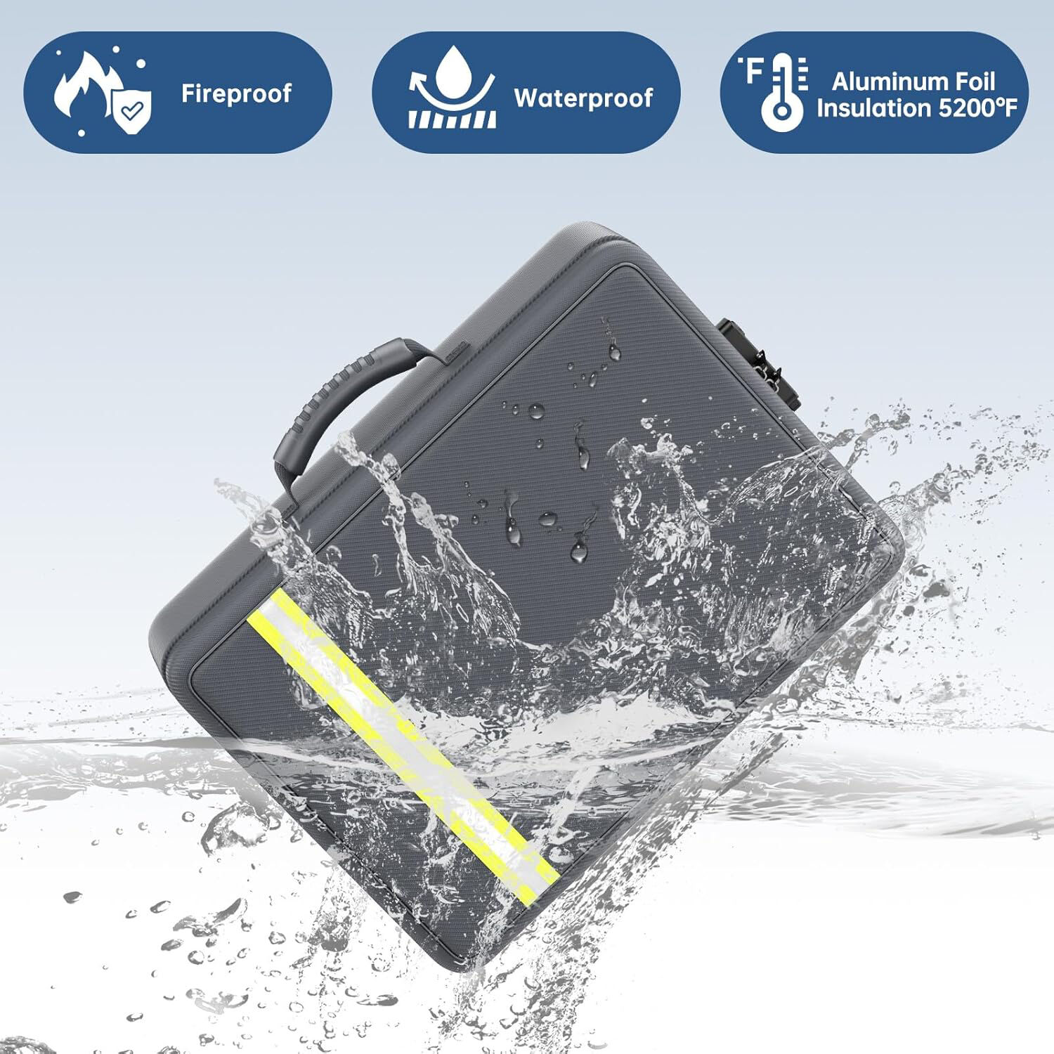 Portable Home Travel Office Safe Bag 4-layer Important Document ...
