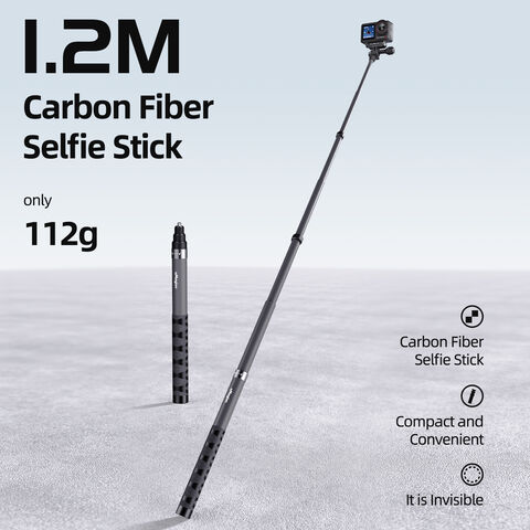 AMagisn 120cm Carbonfaser Unsichtbarer Selfie-Stick für Insta360/DJI OSMO/GoPro Handheld Selfie Stick Zubehör
