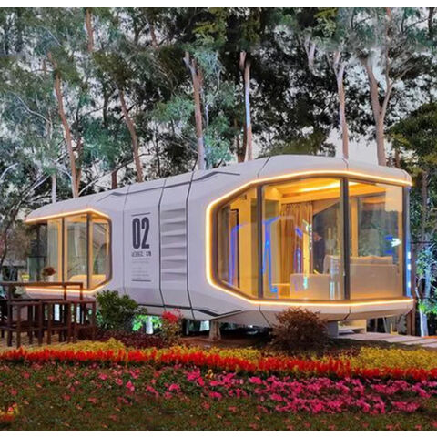 Casa Prefabricada Modular de Lujo para Exterior de Alta Calidad, Segura, Ecológica, Móvil, Tipo Cápsula, Casa Pequeña