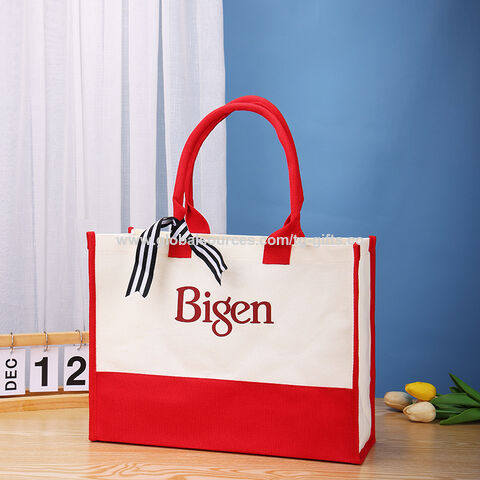 Sac à main en toile personnalisé avec photo, texte, logo, sac de courses cabas grande capacité, sac en toile laminé avec logo d'entreprise, personnalisation