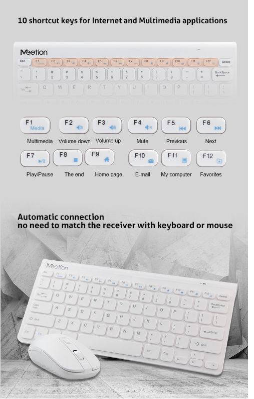 Meetion Cheap 2.4ghz Office Pc Laptop Cordless Optical Usb Chocolate ...