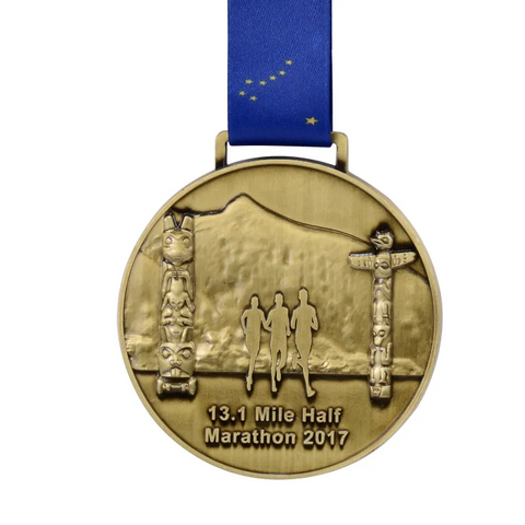 Fabrikgefertigte Marathon-Medaillen aus hochwertigem Metall mit individuellem Logo im Großhandel für Leichtathletik