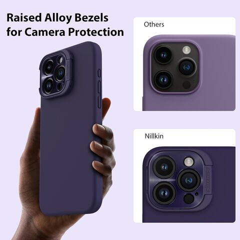 Funda Magnética de Silicona Líquida Nillkin Anti-Golpes con Protector de Lente y Pantalla para iPhone 15 14 13