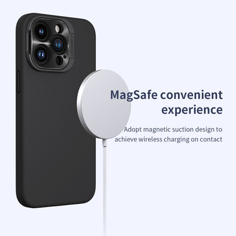 Funda Magnética de Silicona Líquida Nillkin Anti-Golpes con Protector de Lente y Pantalla para iPhone 15 14 13