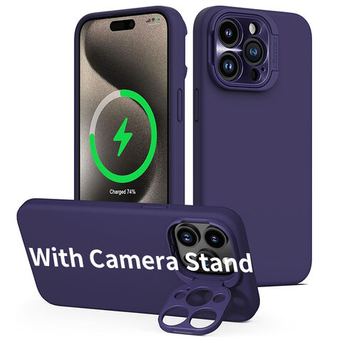Funda Magnética de Silicona Líquida Nillkin Anti-Golpes con Protector de Lente y Pantalla para iPhone 15 14 13