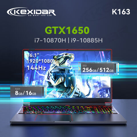 Laptop de Alto Desempenho de 16,1 polegadas Intel I7 I9 RTX3060 16GB RAM + 512G Armazenamento Laptops para Jogos
