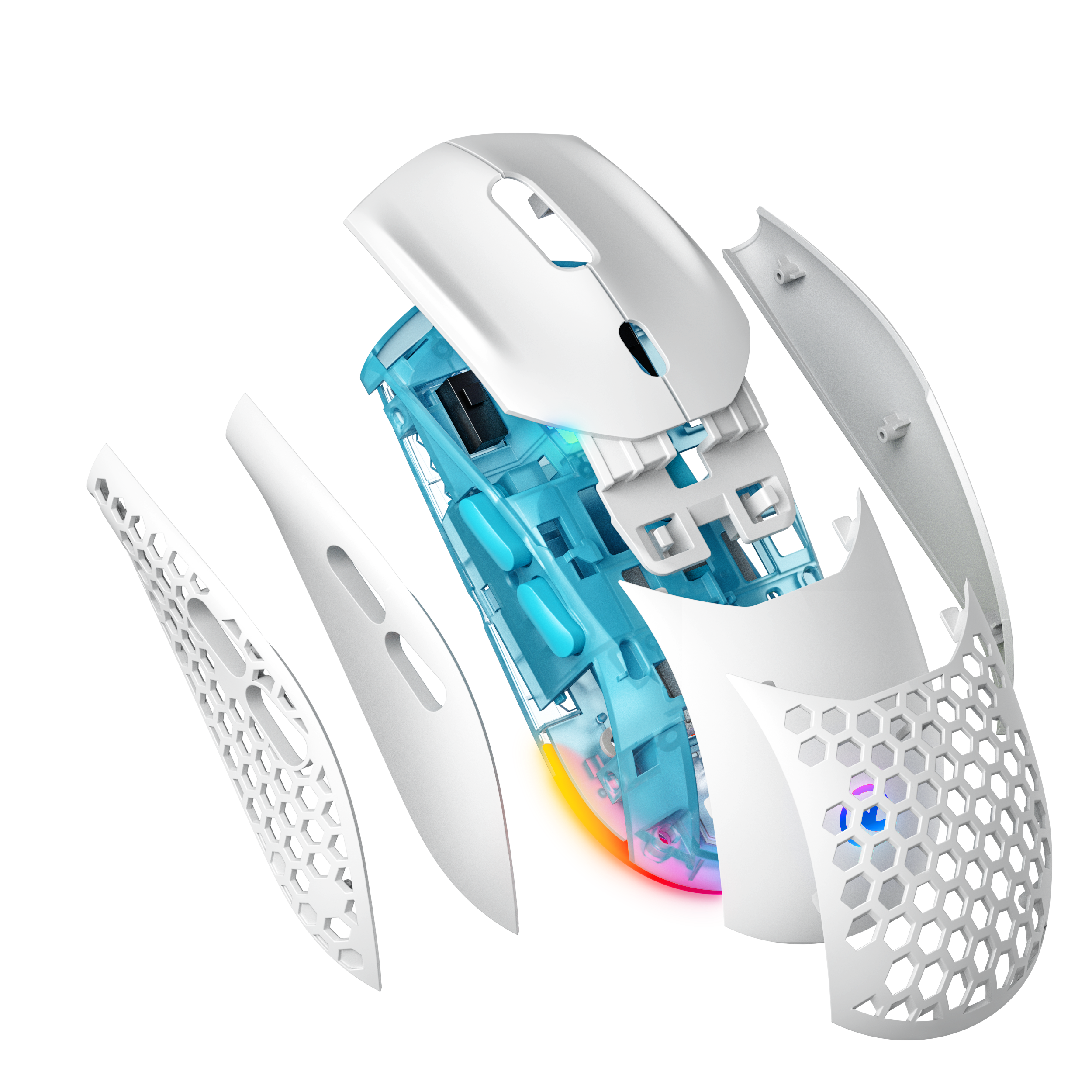 Quick Speed Ultralight Cellular 12800 Dpi Gaming Rainbow Mouse For ...