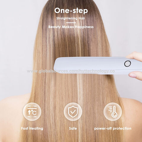 Kabellose, wiederaufladbare Mini-Haarglättungs- oder Lockenbürste mit Anti-Verbrühschutz und negativen Ionen - Großhandel