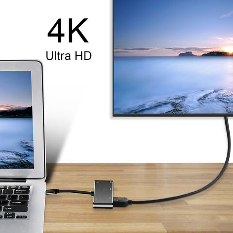 Hub USB C, Adaptador 9 em 1, USB 3.0, HDMI, Áudio, VGA, RJ45, Leitor de cartão SD/TF, Carregador PD 100W