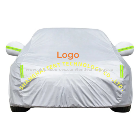 Housse de voiture universelle résistante, taille 210D Oxford, revêtement argenté anti-UV, vente en gros étanche pour extérieur