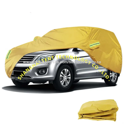 Housse de voiture universelle résistante, taille 210D Oxford, revêtement argenté anti-UV, vente en gros étanche pour extérieur