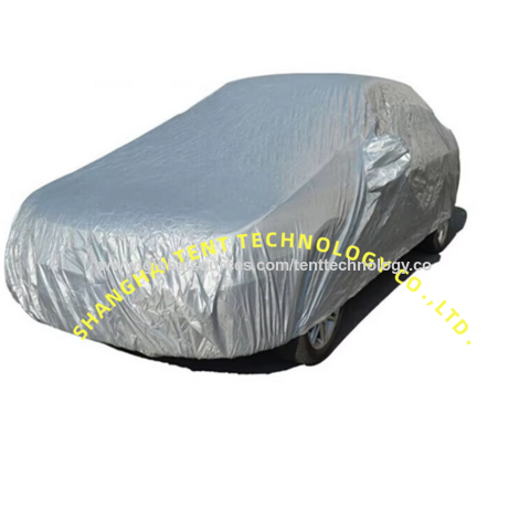 Housse de voiture universelle résistante, taille 210D Oxford, revêtement argenté anti-UV, vente en gros étanche pour extérieur