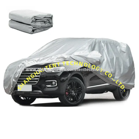 Housse de voiture universelle résistante, taille 210D Oxford, revêtement argenté anti-UV, vente en gros étanche pour extérieur