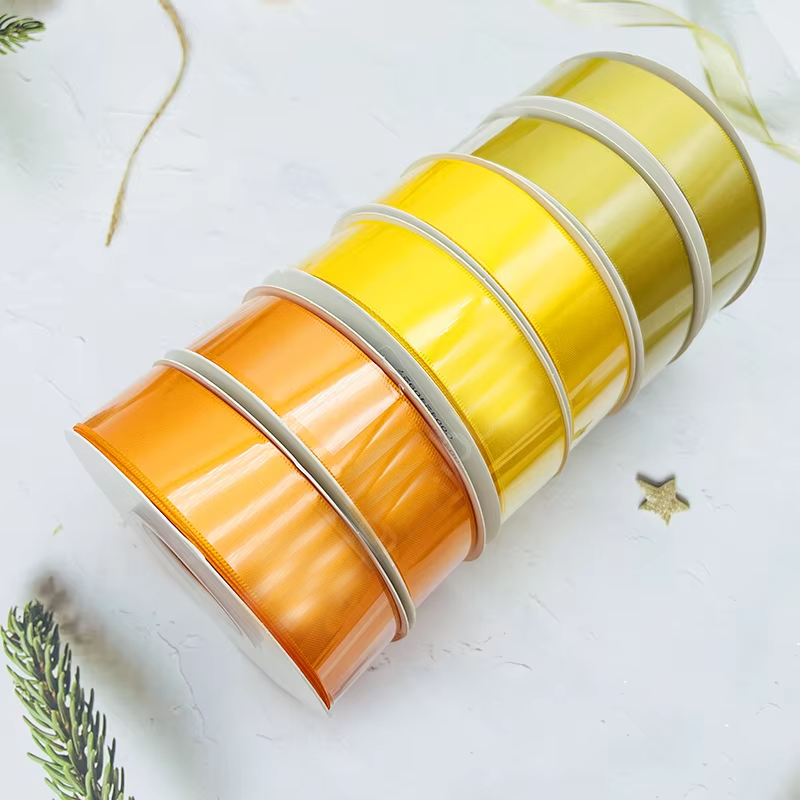 196 Color Custom Single Side Ribbon Roll 1 Inch Satin Double Face ...