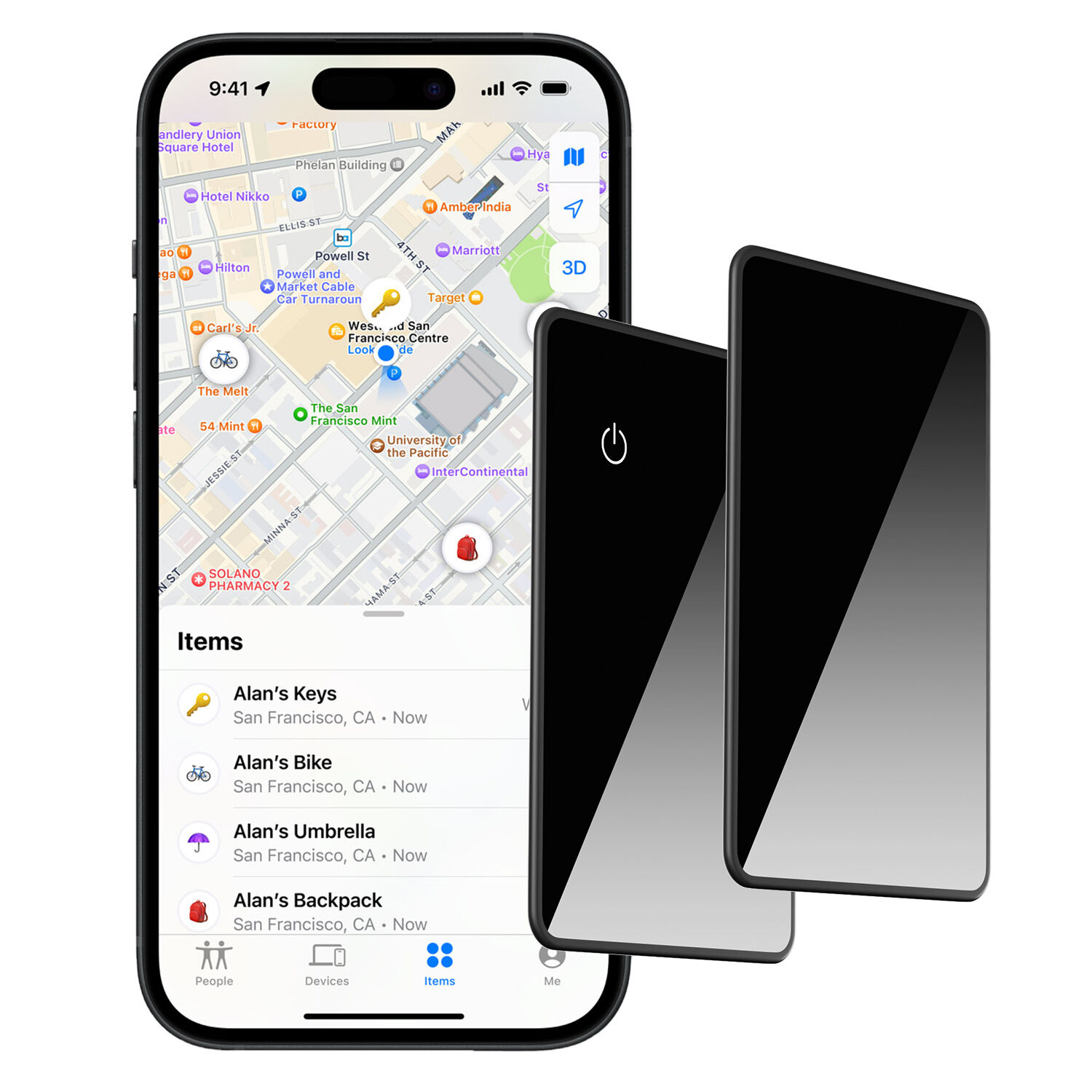 Tracker Portefeuille Pour Android – Carte De Suivi Rechargeable – Compatible Google Find My Device – IP68