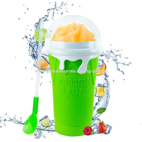 Slushie Making Cup, Magic Quick Freeze Smoothie Cup, Cooling Cup, Double Layer Squeeze Cup, Milkshake, Ice Cream Maker DIY