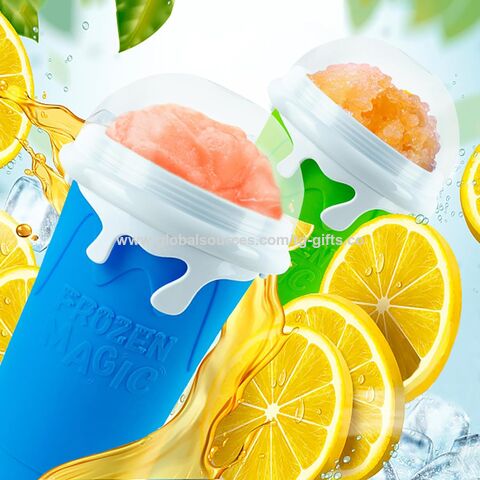 Slushie Making Cup, Magic Quick Freeze Smoothie Cup, Cooling Cup, Double Layer Squeeze Cup, Milkshake, Ice Cream Maker DIY