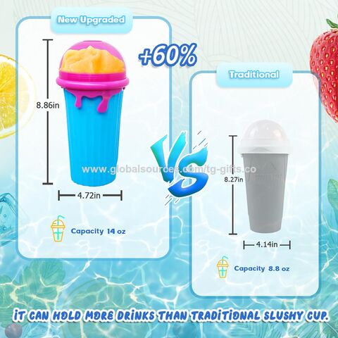 Slushie Making Cup, Magic Quick Freeze Smoothie Cup, Cooling Cup, Double Layer Squeeze Cup, Milkshake, Ice Cream Maker DIY