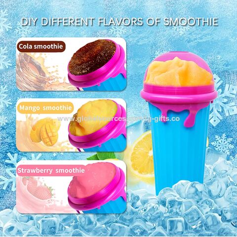 Slushie Making Cup, Magic Quick Freeze Smoothie Cup, Cooling Cup, Double Layer Squeeze Cup, Milkshake, Ice Cream Maker DIY