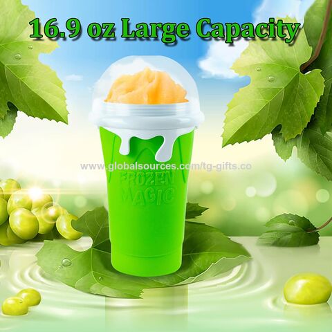 Slushie Making Cup, Magic Quick Freeze Smoothie Cup, Cooling Cup, Double Layer Squeeze Cup, Milkshake, Ice Cream Maker DIY