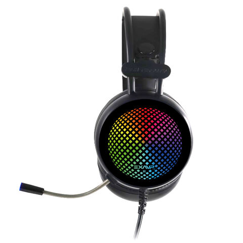 Auriculares Gaming con Doble Diadema, Luz RGB, Micrófono ENC y Graves Profundos