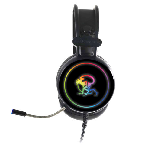 Auriculares Gaming con Doble Diadema, Luz RGB, Micrófono ENC y Graves Profundos