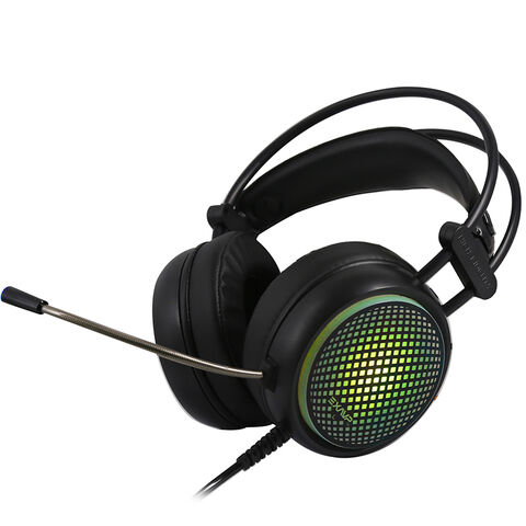 Auriculares Gaming con Doble Diadema, Luz RGB, Micrófono ENC y Graves Profundos