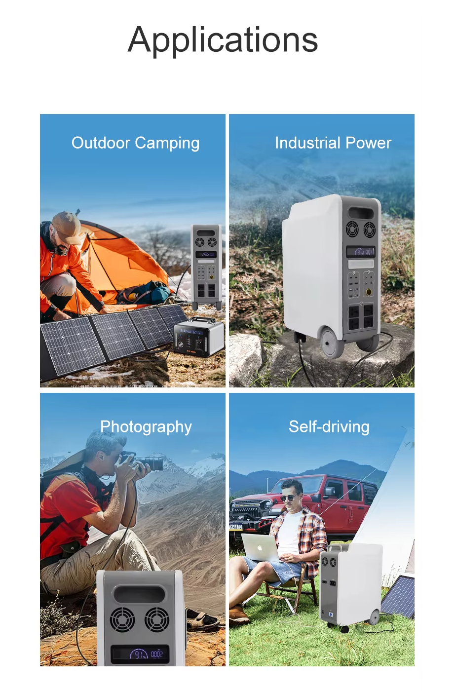 Solar Energy Lifepo4 Lithium Battery All In One Home Outdoor Use ...