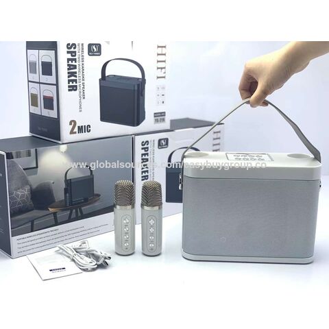 Radios de Internet para el hogar, TV, KTV, altavoz inalámbrico Bluetooth, micrófono inalámbrico, altavoz pequeño todo en uno