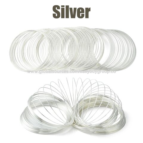 أسلاك مجوهرات 0.6x60 مم من أسلاك الفولاذ الذاكرة، إكسسوارات مجوهرات DIY، سوار، قلادة، خاتم، طوق، مواد مجوهرات