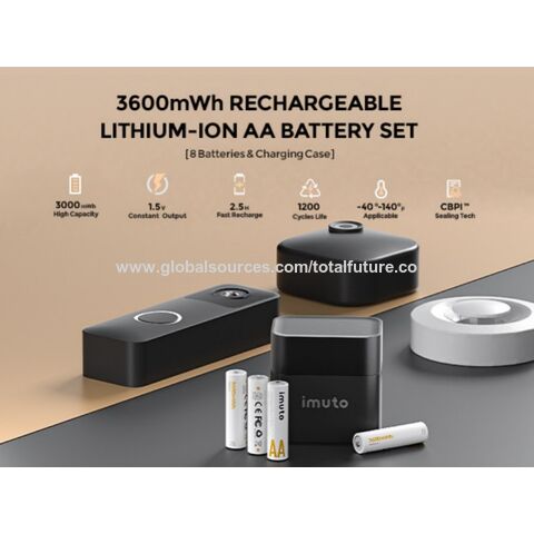 AA 1.5V Wiederaufladbarer Lithium-Ionen-Akku 3600mWh Li-Ion Akku für Spielzeug, Türklingeln, Fernbedienungen