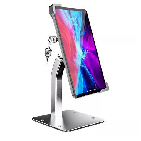 Diebstahlsicherer, drehbarer Tablet-Tischständer aus Aluminiumlegierung, Tablet PC Halterung mit Schloss, Anti-Diebstahl-Sicherung