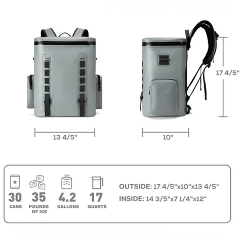 TPU Kühlrucksack mit großem Fassungsvermögen, auslaufsicher, wasserdicht, isolierte Lunchtasche, thermische Eigenschaften, weiche Seite, weich verpackt für B2B