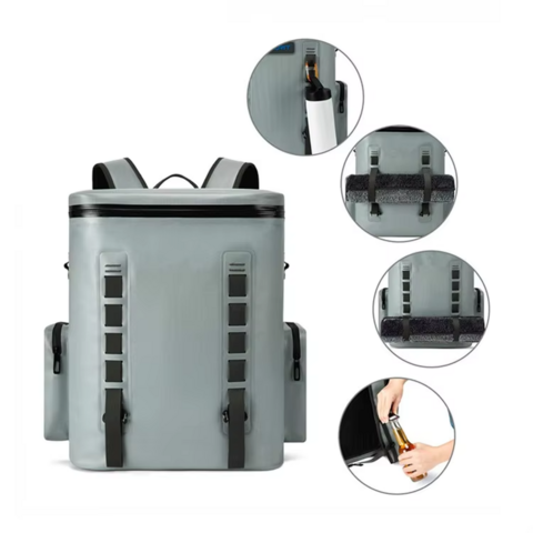 TPU Kühlrucksack mit großem Fassungsvermögen, auslaufsicher, wasserdicht, isolierte Lunchtasche, thermische Eigenschaften, weiche Seite, weich verpackt für B2B