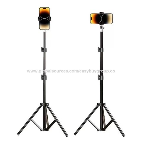 Soporte de luz 2.1m trípode para transmisiones en vivo, luz de relleno, termómetro, soporte de suelo portátil mate, trípode plegable inverso de 1.6m