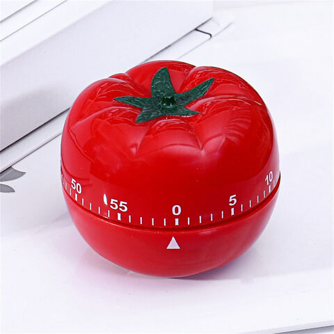 Mechanischer 60-Minuten-Küchentimer mit Aufzug, drehbar, in Tomatenform, für die Küche