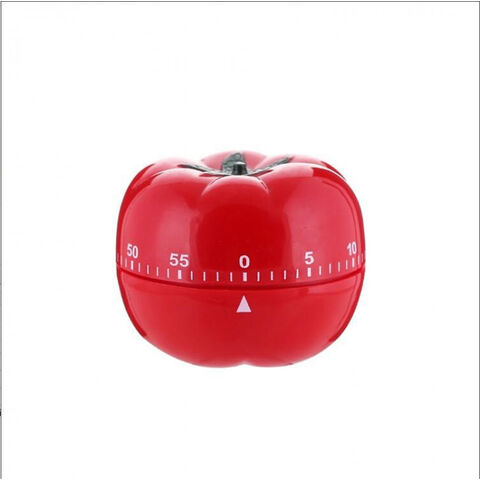 Mechanischer 60-Minuten-Küchentimer mit Aufzug, drehbar, in Tomatenform, für die Küche
