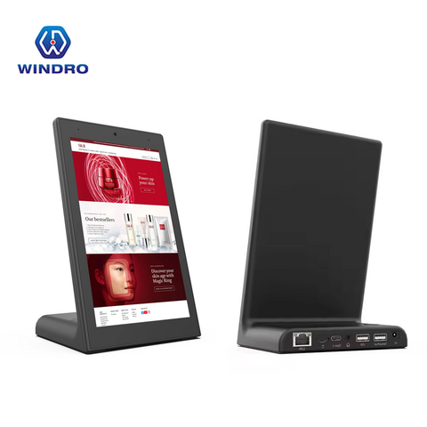 Prix usine, affichage numérique publicitaire Panneau en forme de L avec POE/WiFi/HDMI/Caméra Tablette Android 2+16GB Moniteur LCD