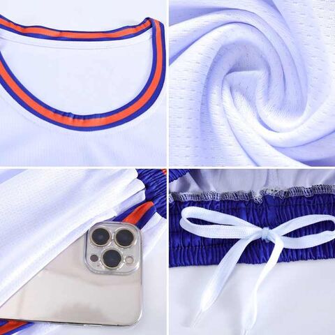 Dernière conception Logo de broderie personnalisé T-shirts de basket-ball originaux pour hommes Vêtements classiques Ensemble de maillots de basket-ball vierges unis Blanc240