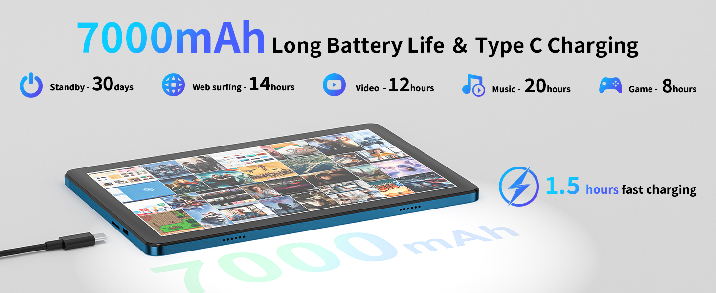 Customized 10 Inch Android 14 8gb+64gb Tablet Pc 7000mah Battery Metal ...