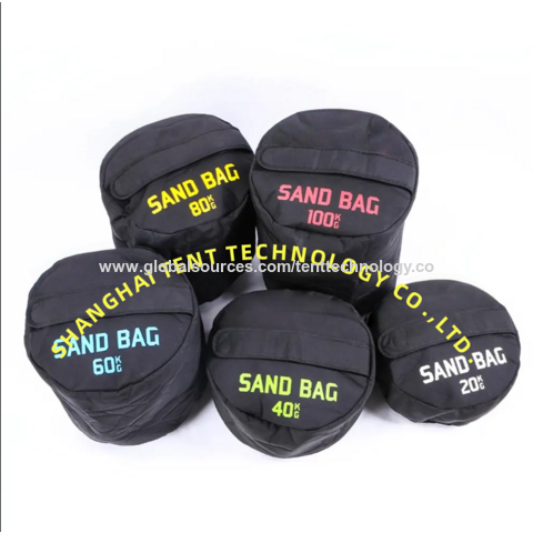 Sac de frappe rond portable d'extérieur, sac de sable coupe-vent, sac de sable fixe pour tente