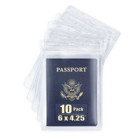 Porta-cartões de PVC macio transparente, porta-crachá de identificação, vertical ou horizontal.