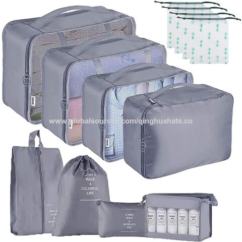 Reiseorganizer für Koffer, 12-teiliges Gepäck-Organizer-Set, wasserdichter Kofferorganizer für Kleidung, Schuhe