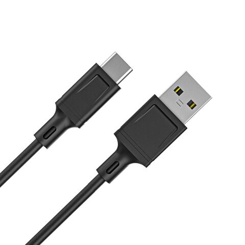 Cable de datos USB 2.0 A a Tipo C para cargador con carga rápida, blindaje trenzado y cubierta de PVC para teléfonos móviles Huawei y Xiaomi