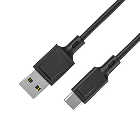 Cable de datos USB 2.0 A a Tipo C para cargador con carga rápida, blindaje trenzado y cubierta de PVC para teléfonos móviles Huawei y Xiaomi