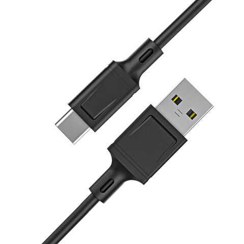 Cable de datos USB 2.0 A a Tipo C para cargador con carga rápida, blindaje trenzado y cubierta de PVC para teléfonos móviles Huawei y Xiaomi