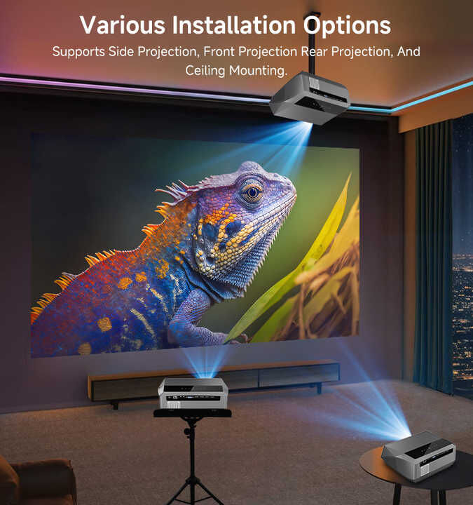 Full Hd Wifi Portable Support 4k 3d Home Cinema Smart Projector 4k ...