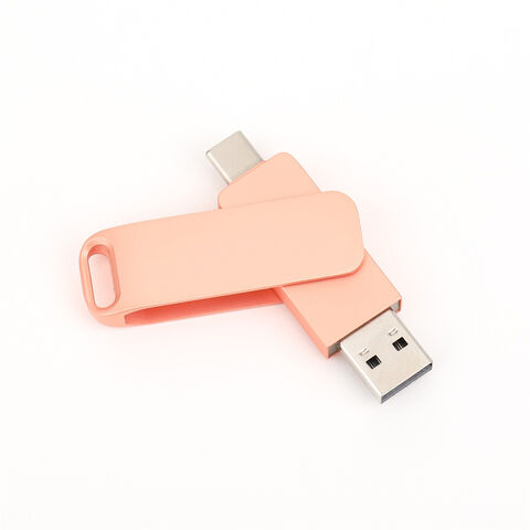 Clé USB multifonctionnelle pour téléphone portable, Type-C, en métal, à double connecteur pour stockage