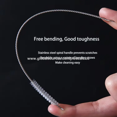 Extra lange Reinigungsbürste für Trinkhalme mit benutzerdefinierter Abmessung, Nylon-Rohrbürste für Trinkhalme